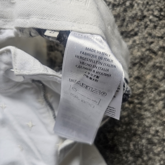 Stella McCartney White Star Embroidered Jeans Size 27 | Made in Italy Designer - Picture 5 of 9